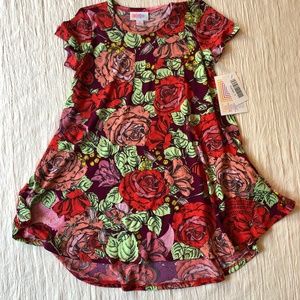 NEW LuLaRoe Girls Scarlett ROSES TWIRLY Swing Dress Sz 4 EASTER NWT